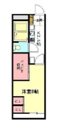 レオパレスグリーンハイツ3号館 21967の物件間取画像
